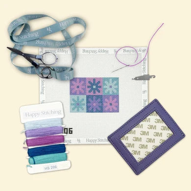 Mod Bloom Card Wallet Needlepoint Kit