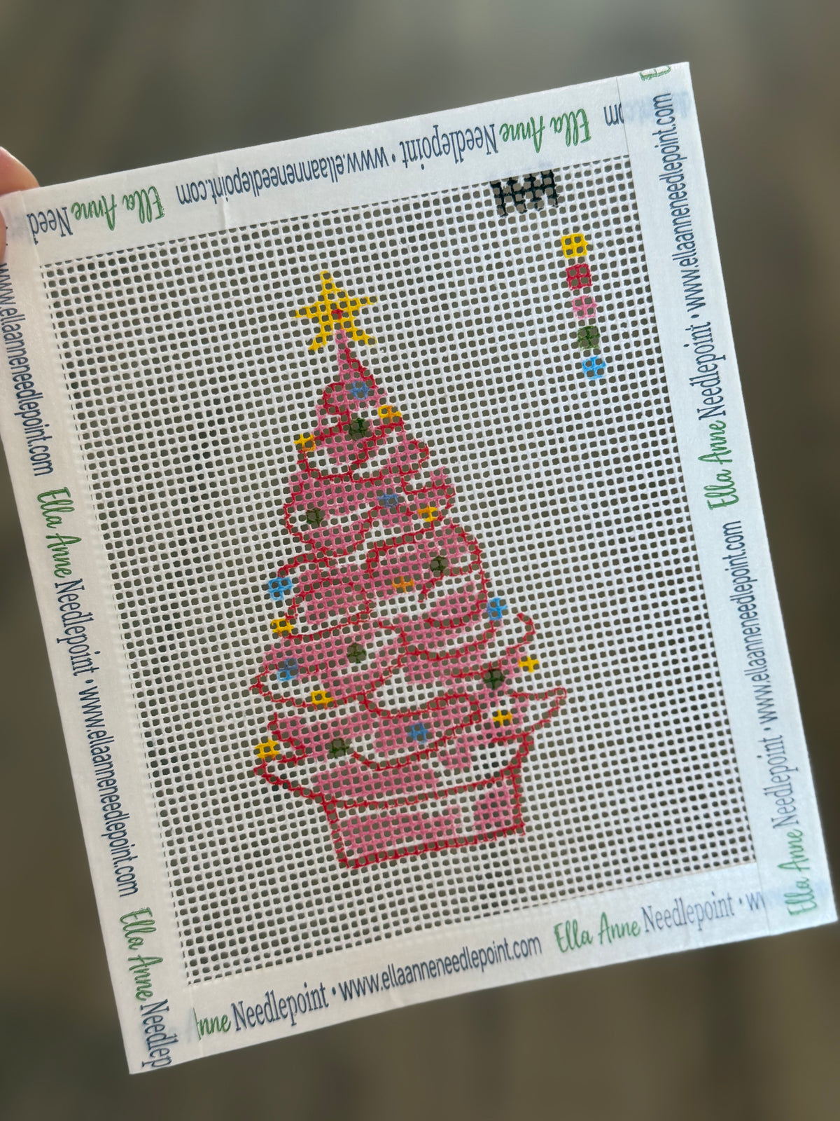 Pink Christmas Tree Canvas