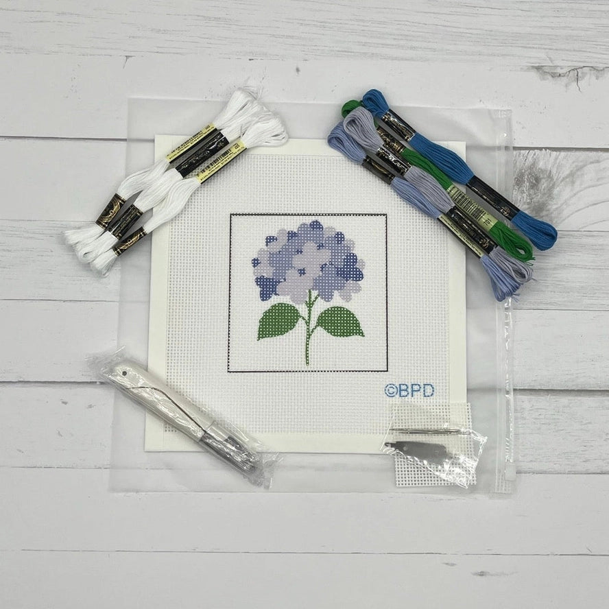 Blue Hydrangea Needlepoint Kit