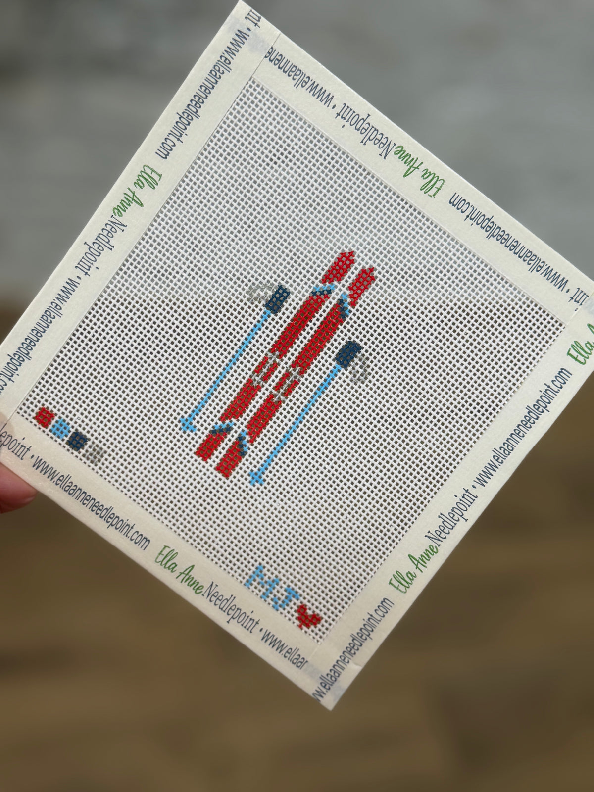 Snow Skis Mini Canvas