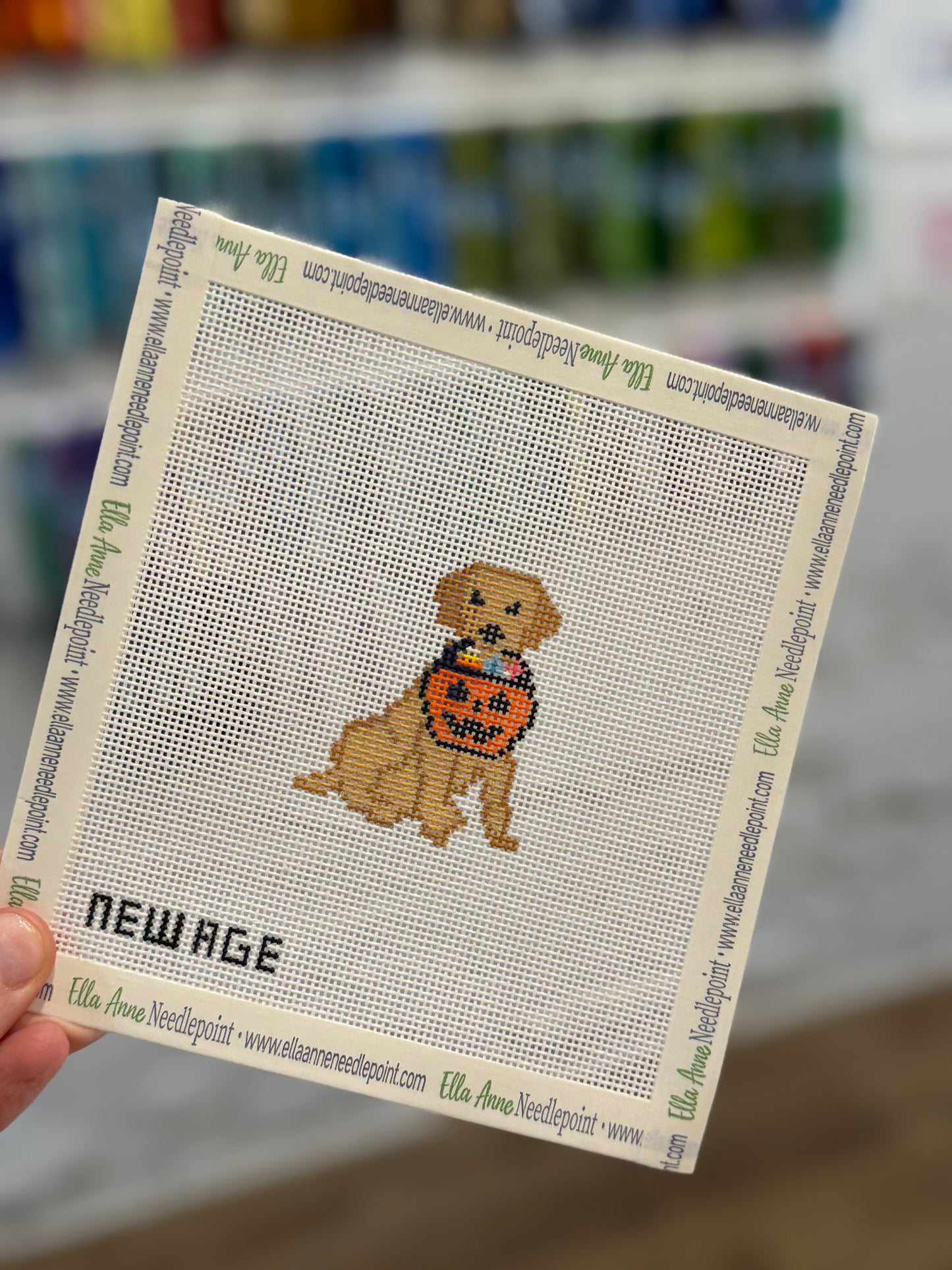 Halloween Golden Retriever Canvas