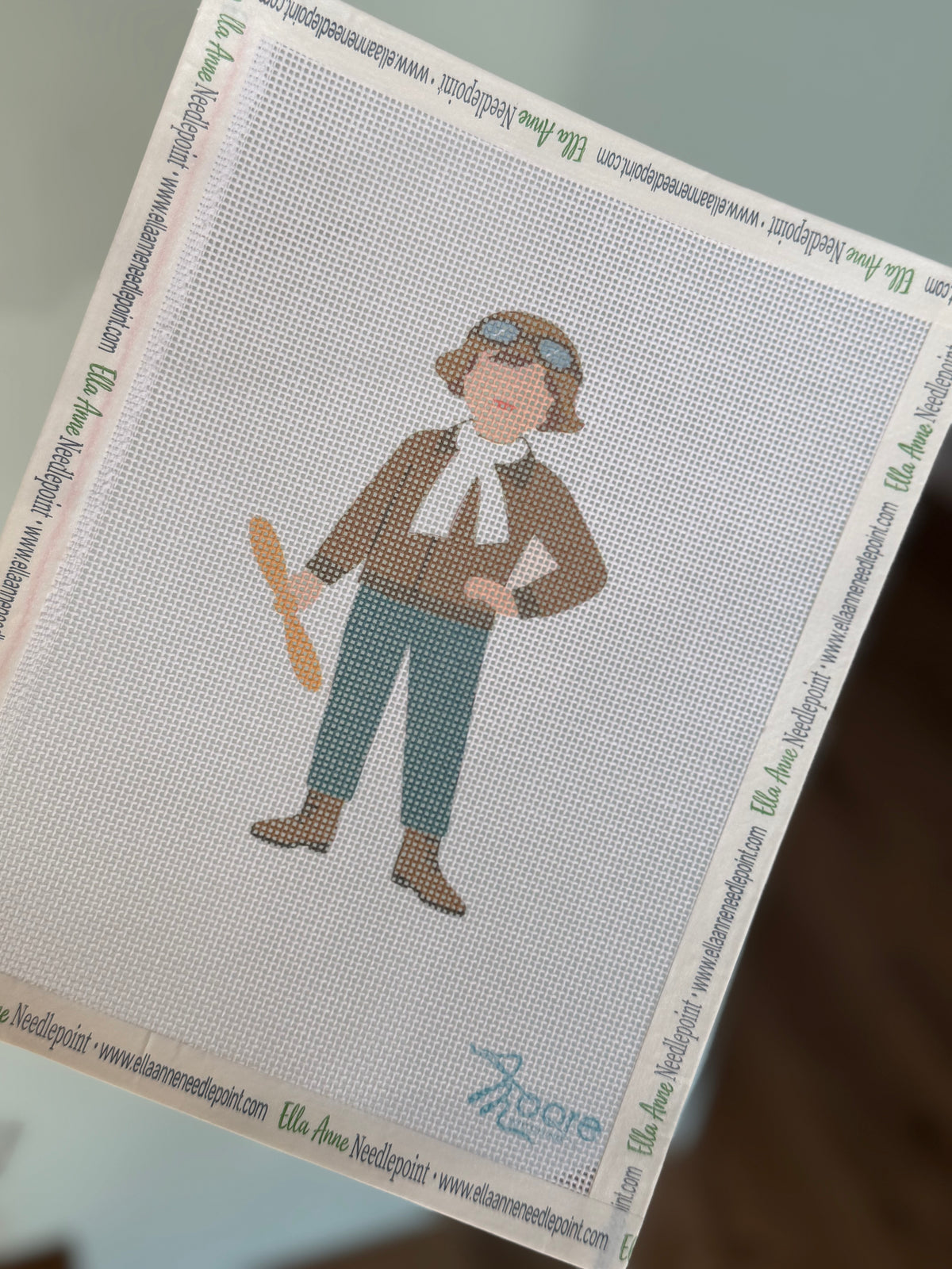 Amelia Earhart Needlepoint Canvas