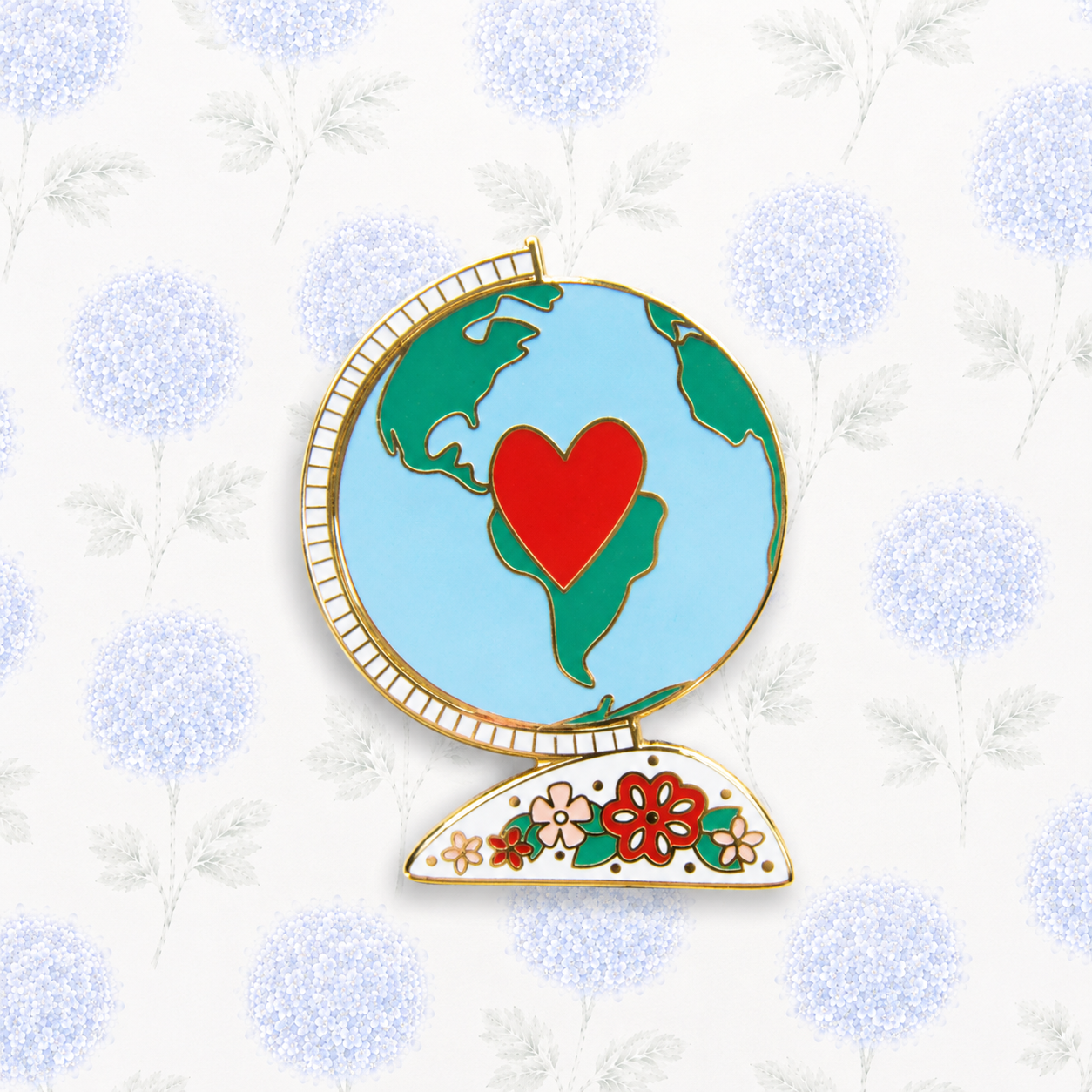 Vintage Globe Magnetic Needle Minder