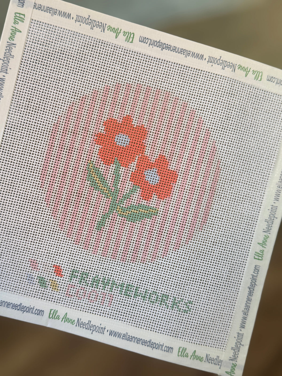 Spring Flowers Needlepoint Canvas