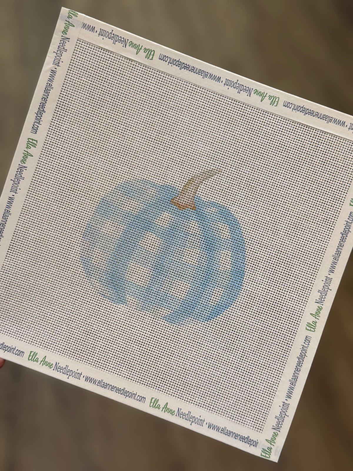 Plaid Blue Pumpkin Canvas