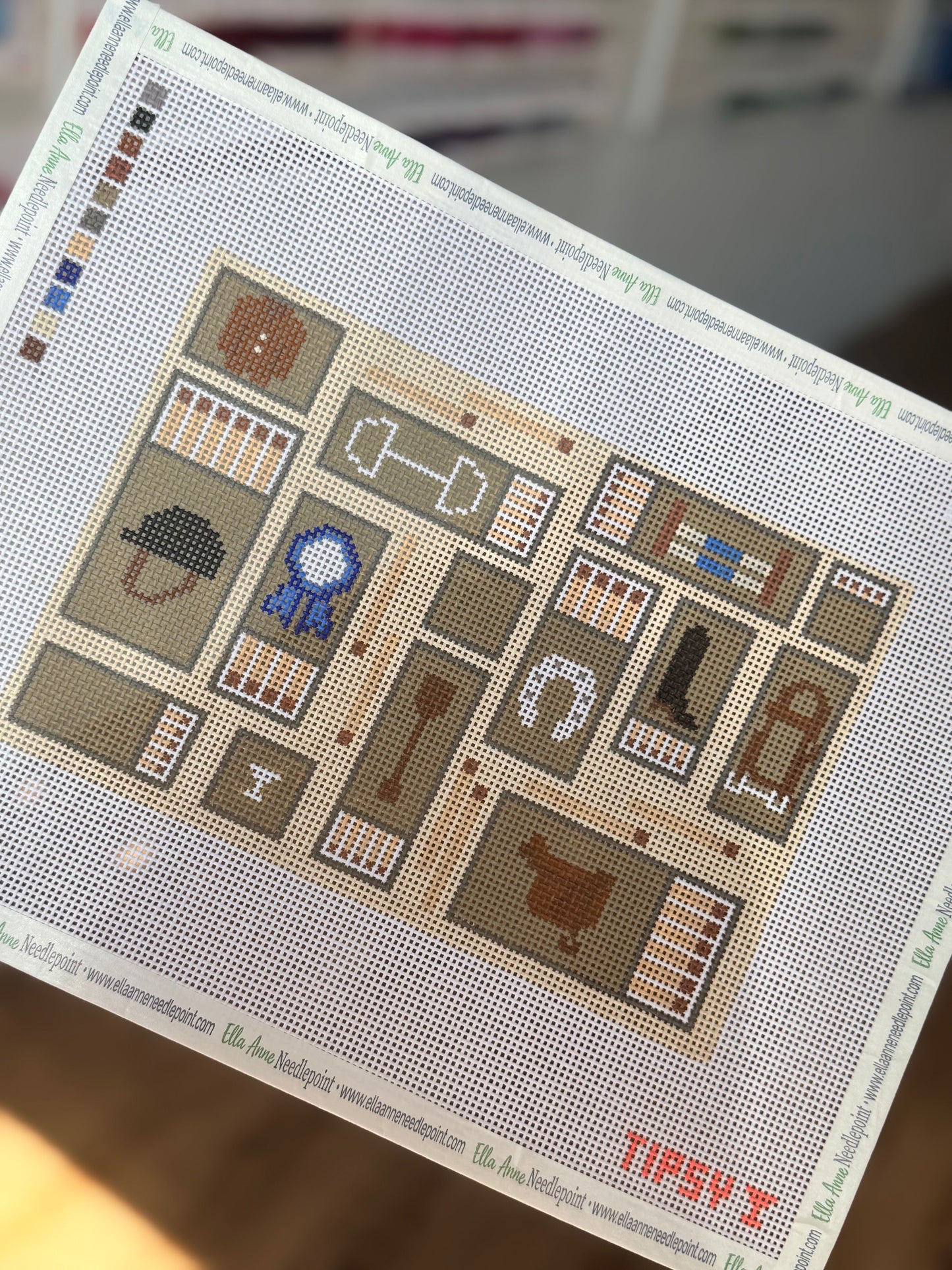 Equestrian Match Boxes Needlepoint Canvas