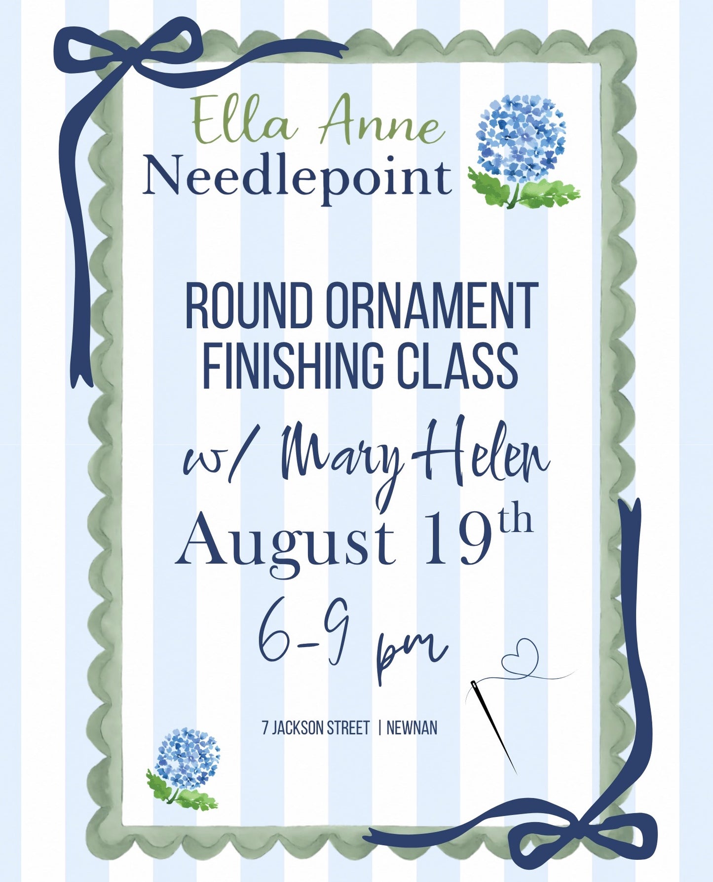Round Ornament Finishing Class w/ Mary Helen