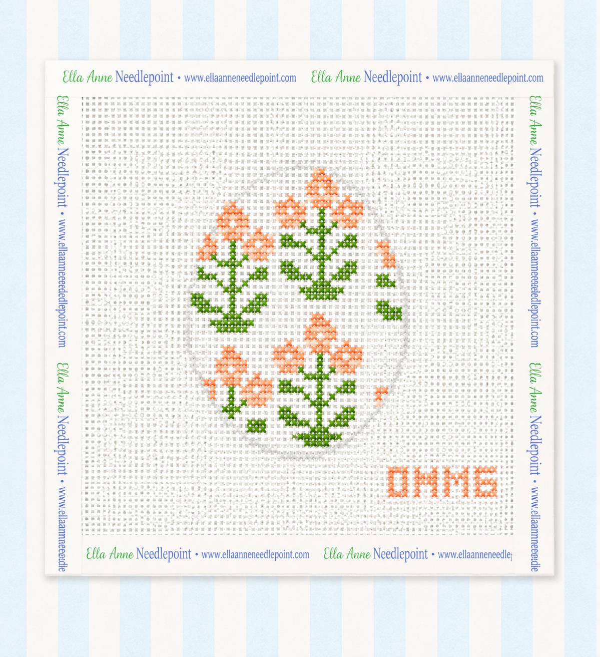 Peach Floral Egg