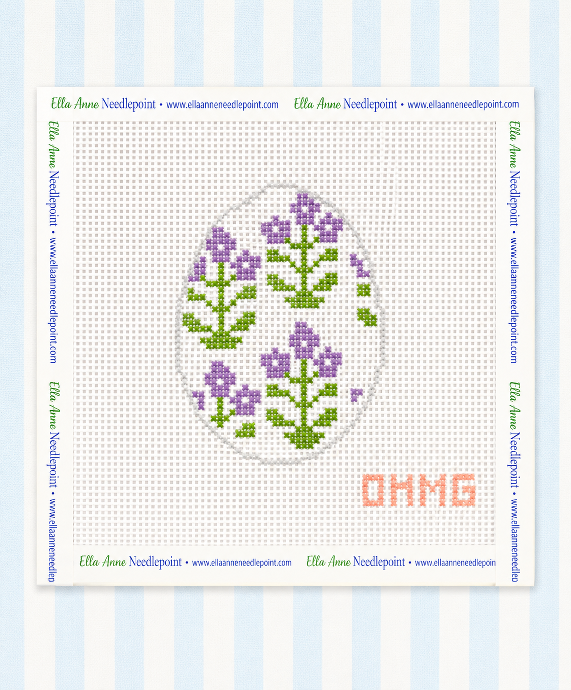 Purple Floral Egg