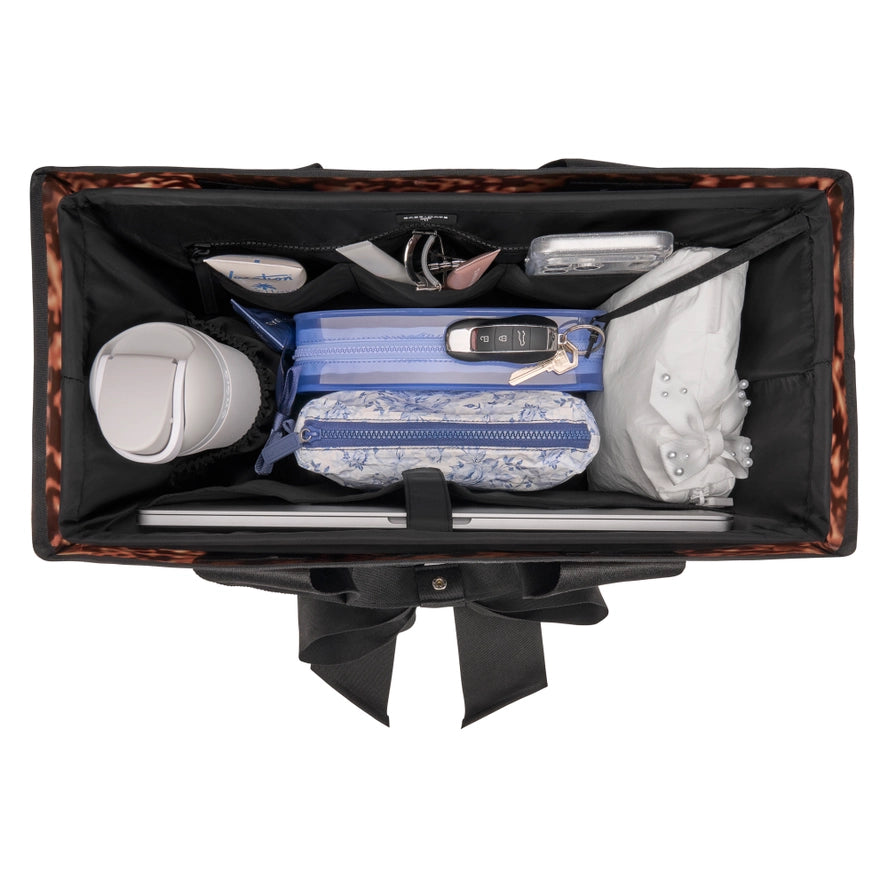 Case-Mate Tortoiseshell Bow Jelly Tote Bag + Insert Organizer