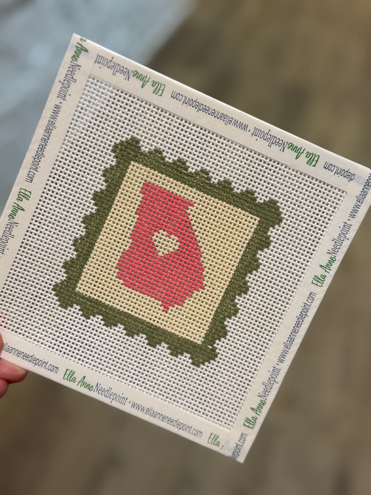 Georgia Heart Postage Stamp | Beginner Canvas