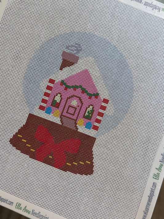 Christmas Snow Globe Needlepoint Canvas