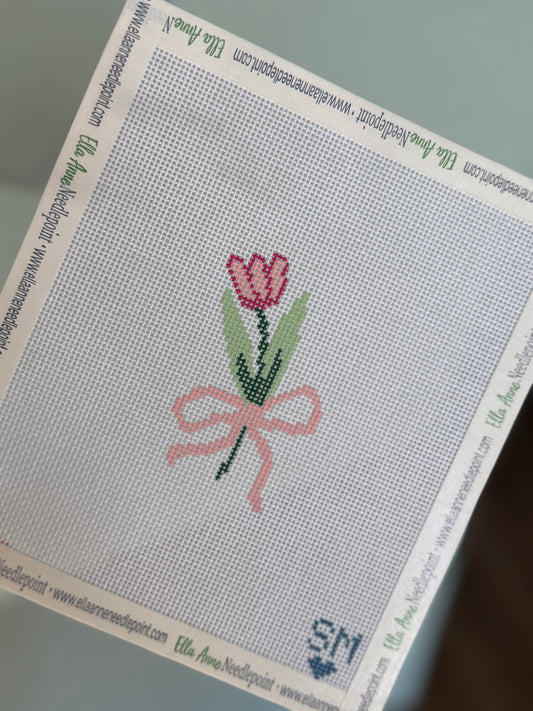 Tulip Stem w/ Bow Canvas
