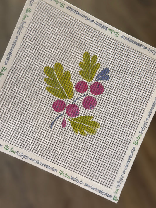 Holly Berries Christmas Canvas