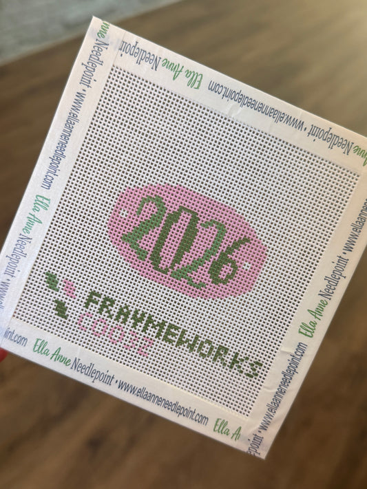 Ornament Year 2026 Needlepoint Canvas
