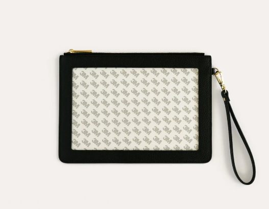 Self Finishing Leather Wristlet in True Black