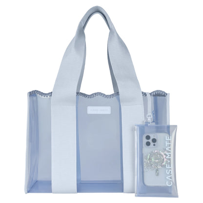 Case-Mate Carolina Blue Crochet Wave Jelly Tote Bag + Insert Organizer