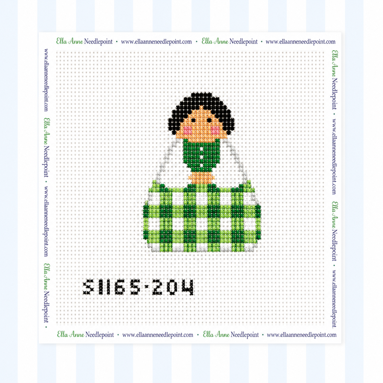 Green Gingham Angel