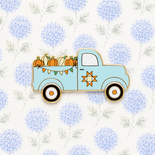 Fall Pumpkin Truck Magnetic Needle Minder