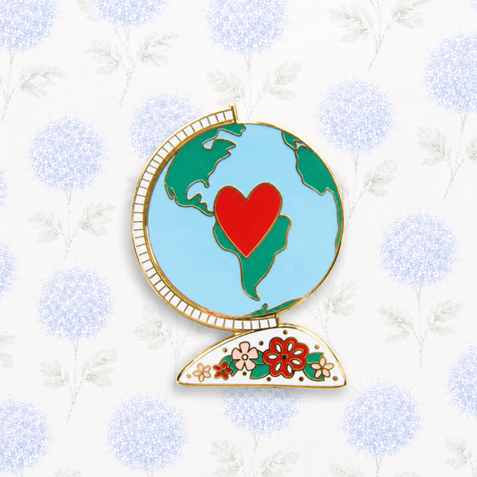 Vintage Globe Magnetic Needle Minder