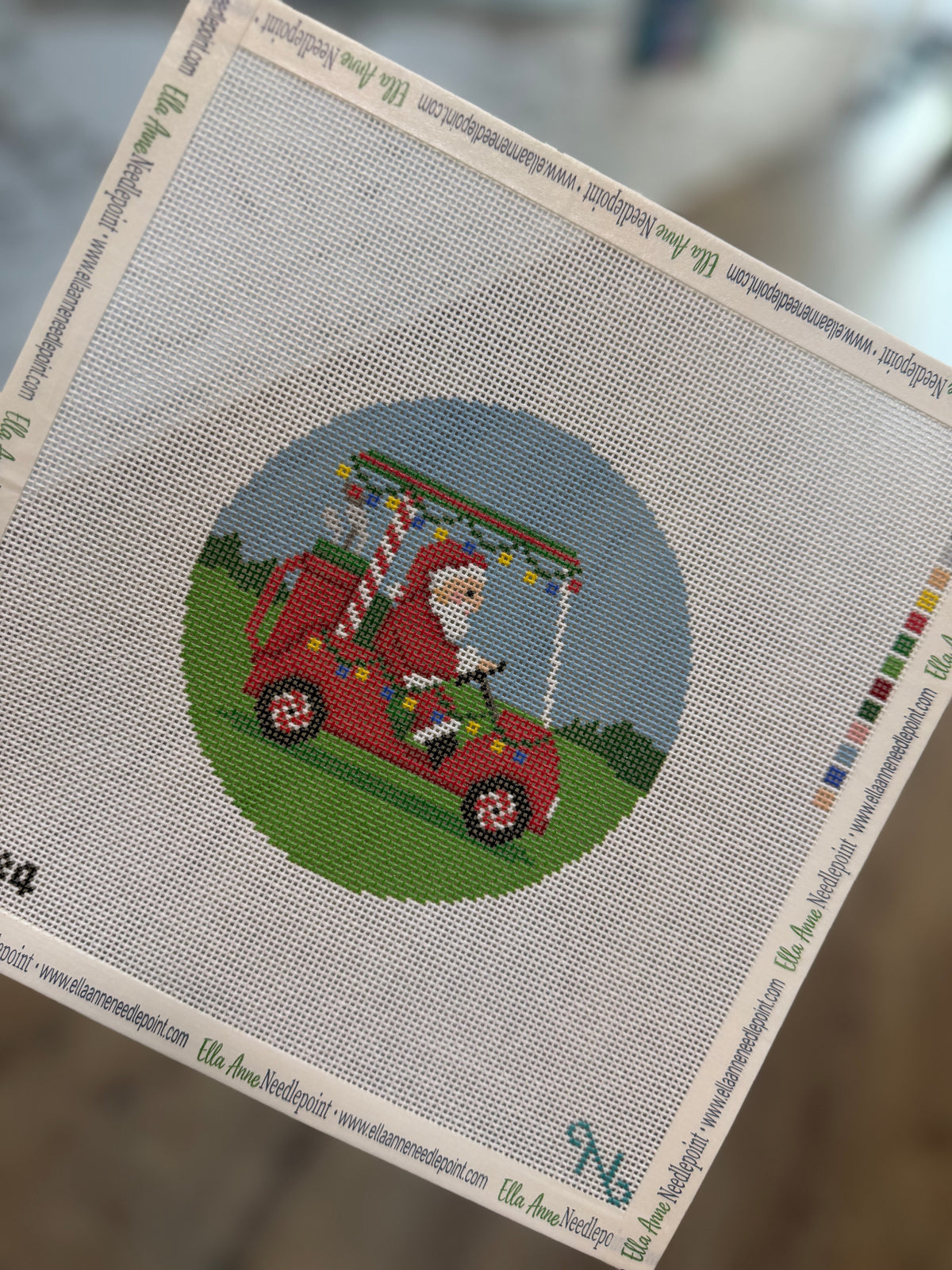 Santa On Par Canvas
