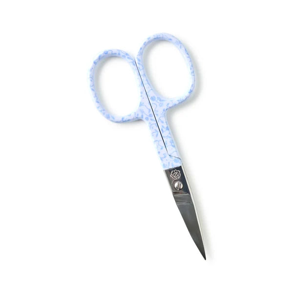Bisou Blue Embroidery Scissors + Leather Scissor Case