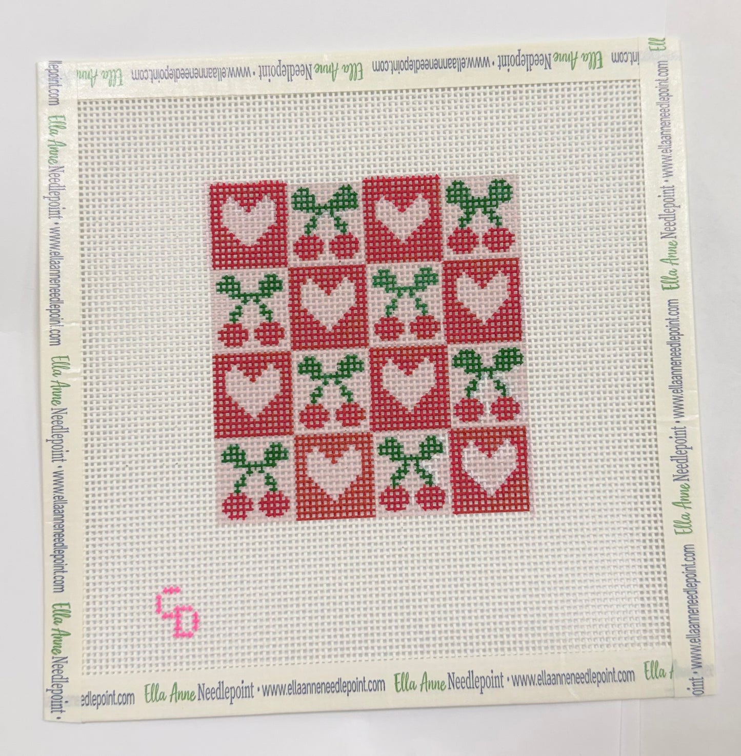 Cherry Checkers Canvas