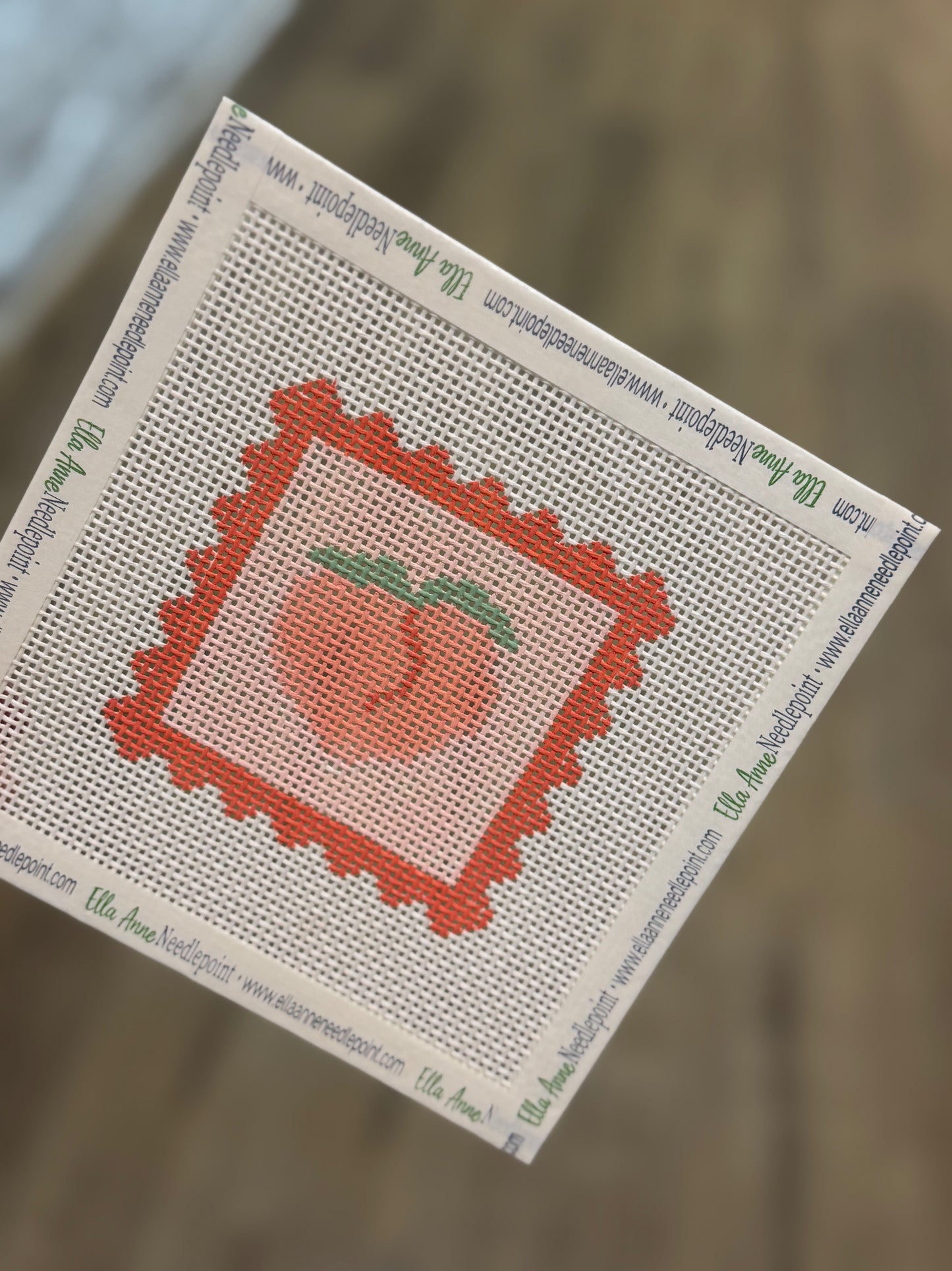 Peach Postage Stamp | Beginner Canvas