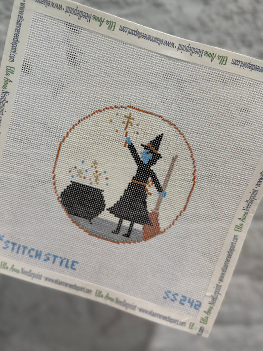 Halloween Witch and Cauldron