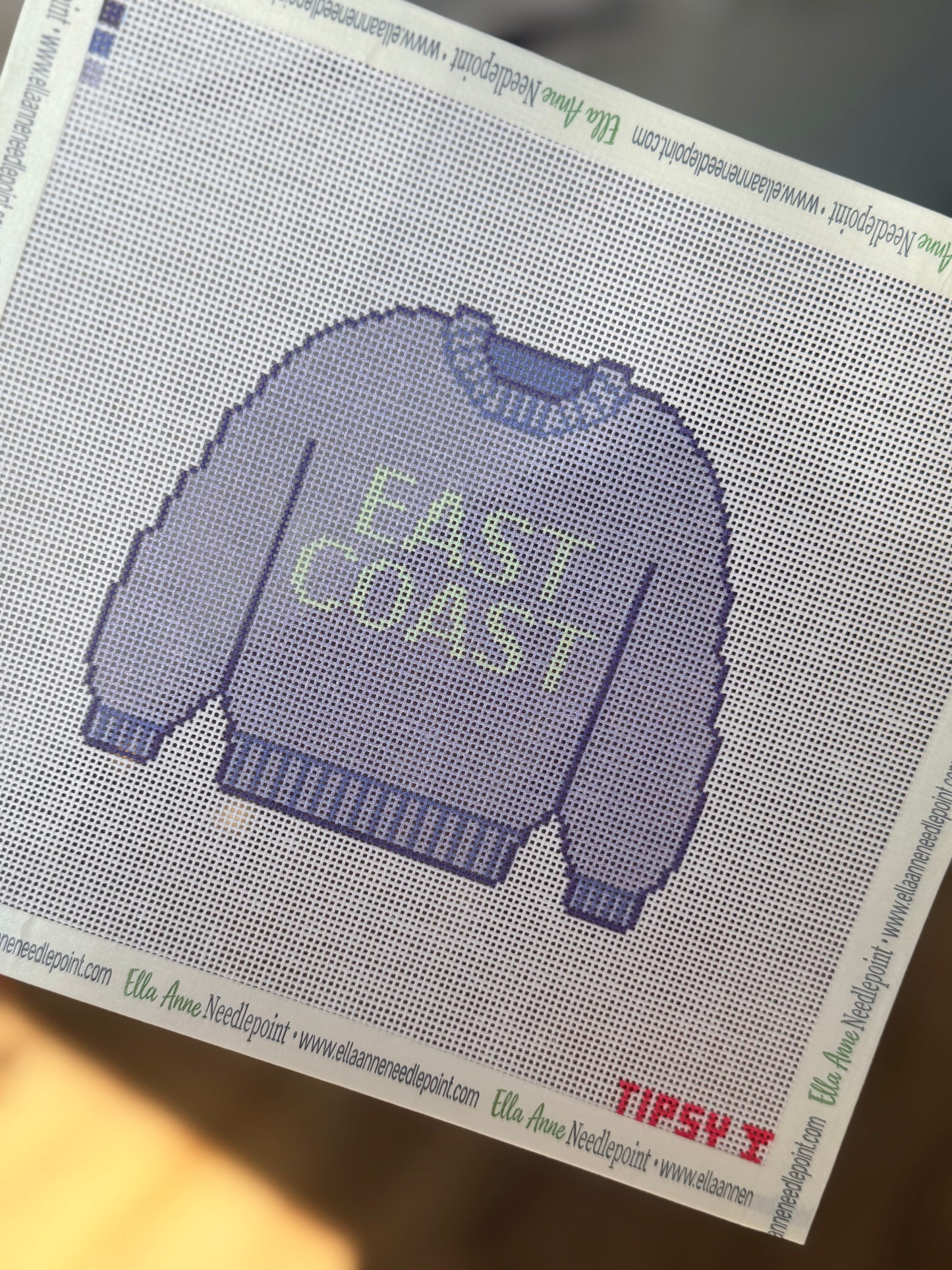 East Coast Sweater Needlepoint Canvas