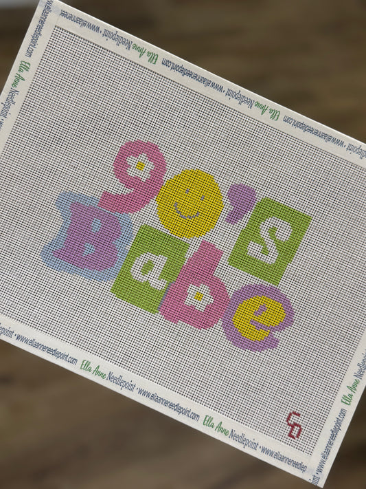 Retro 90s Babe Needlepoint Canvas