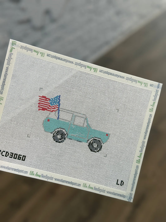 Bronco & Flag Canvas