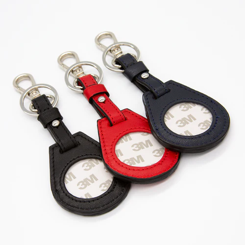 Self-Finishing Leather Key Fob (Red)