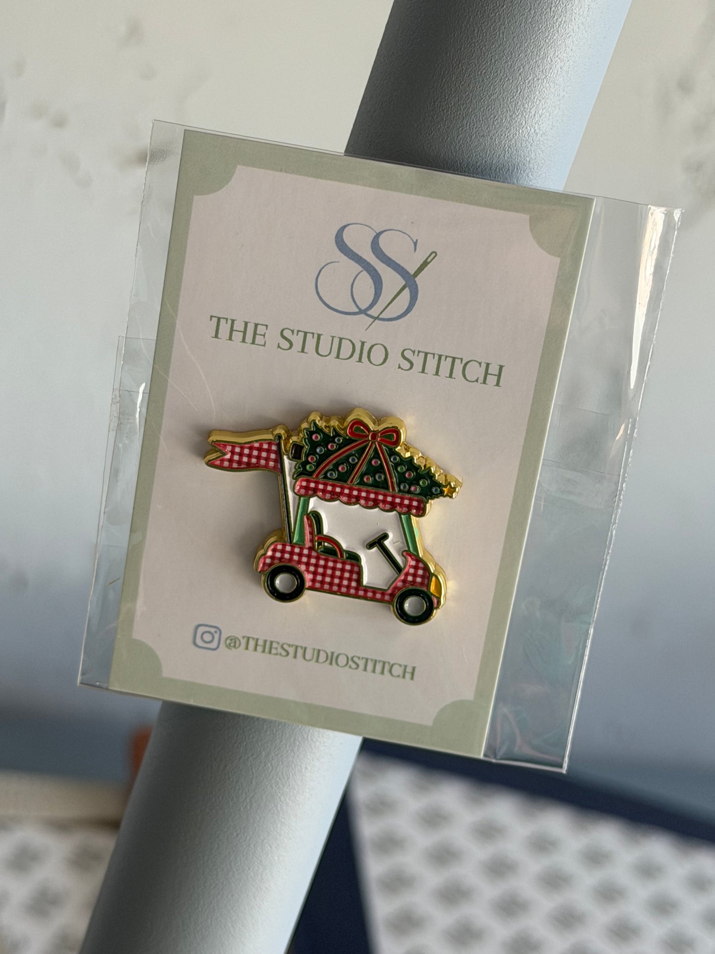 Christmas Golf Cart Needle Minder
