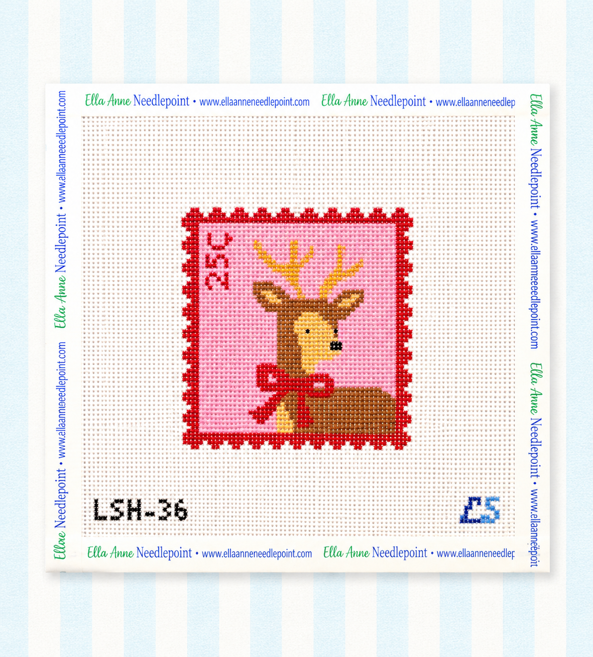 Holiday Pink Deer Stamp