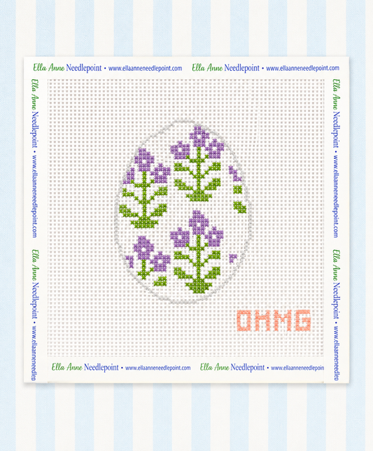 Purple Floral Egg