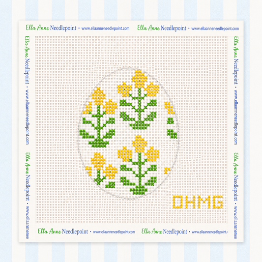 Yellow Floral Egg