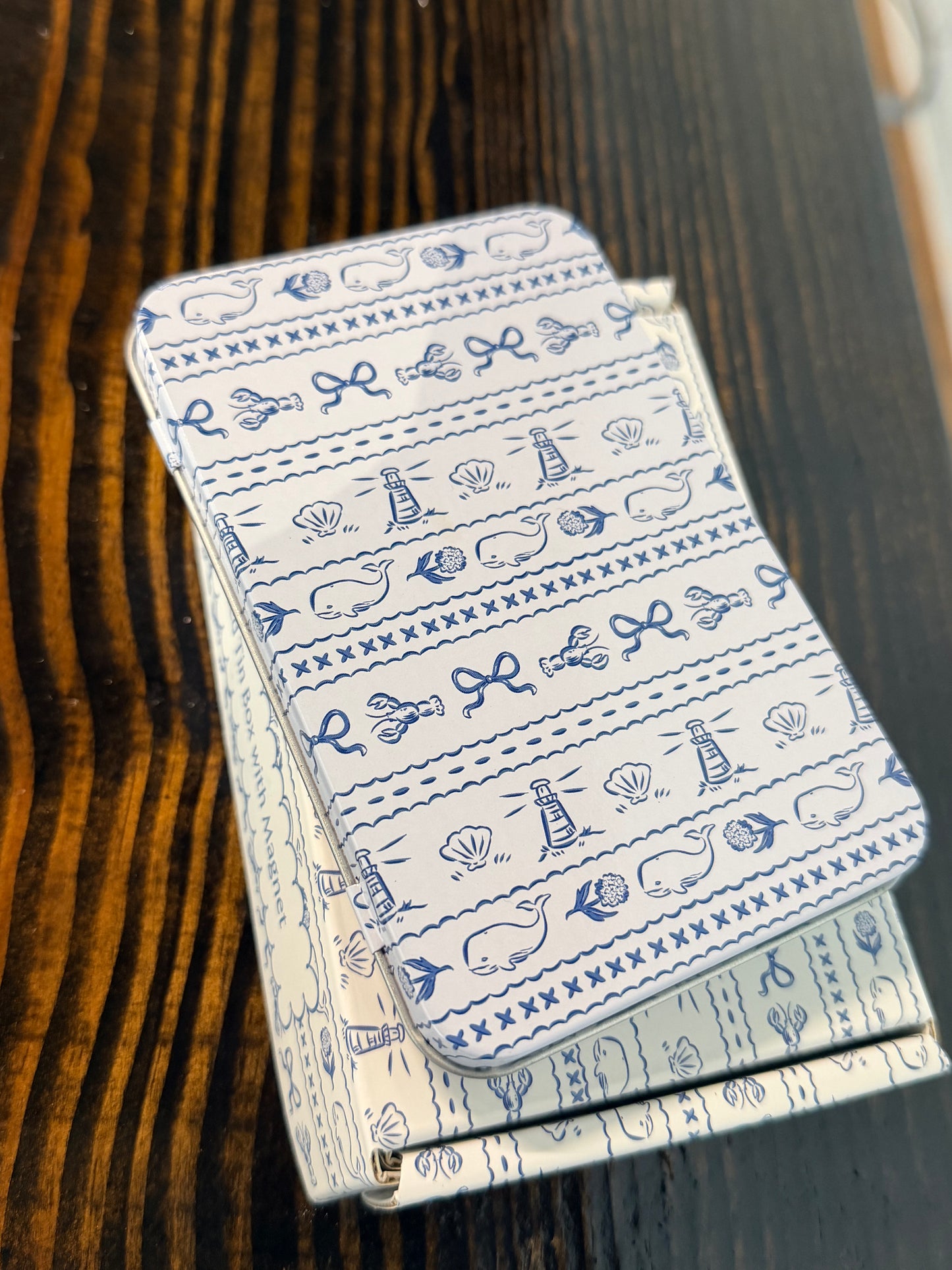 Printed Tin Box with Magnet - Coastal Reverie