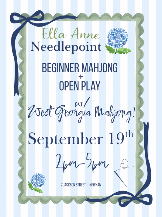 Mahjong 101 + Open Play with West GA Mahjong September 19th at 2PM