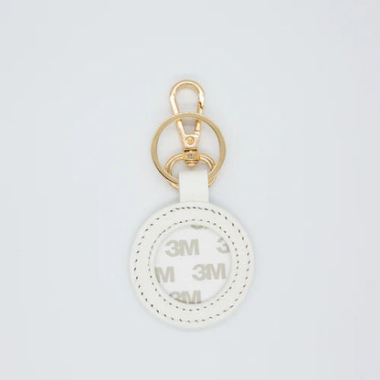 Self-Finishing Leather Key Fob (White)
