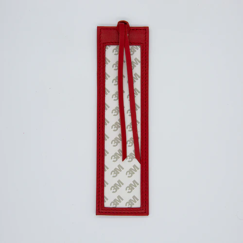 Self-Finishing Leather Bookmark (Red)