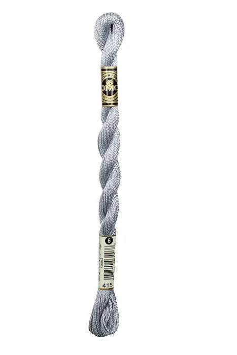 DMC 5 Pearl Cotton 415 Pearl Gray