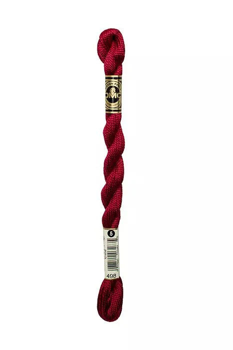DMC 5 Pearl Cotton 498 Red Kiss