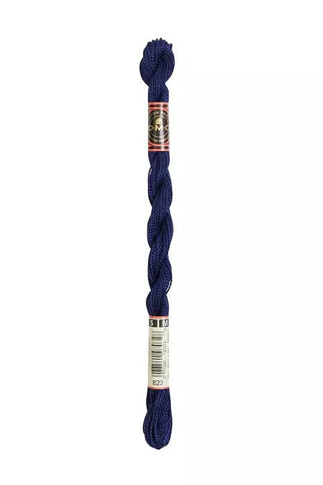 DMC 5 Pearl Cotton 823 Blueberry